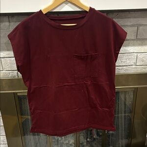 Amazon Women's Dark Red Muscle Tee